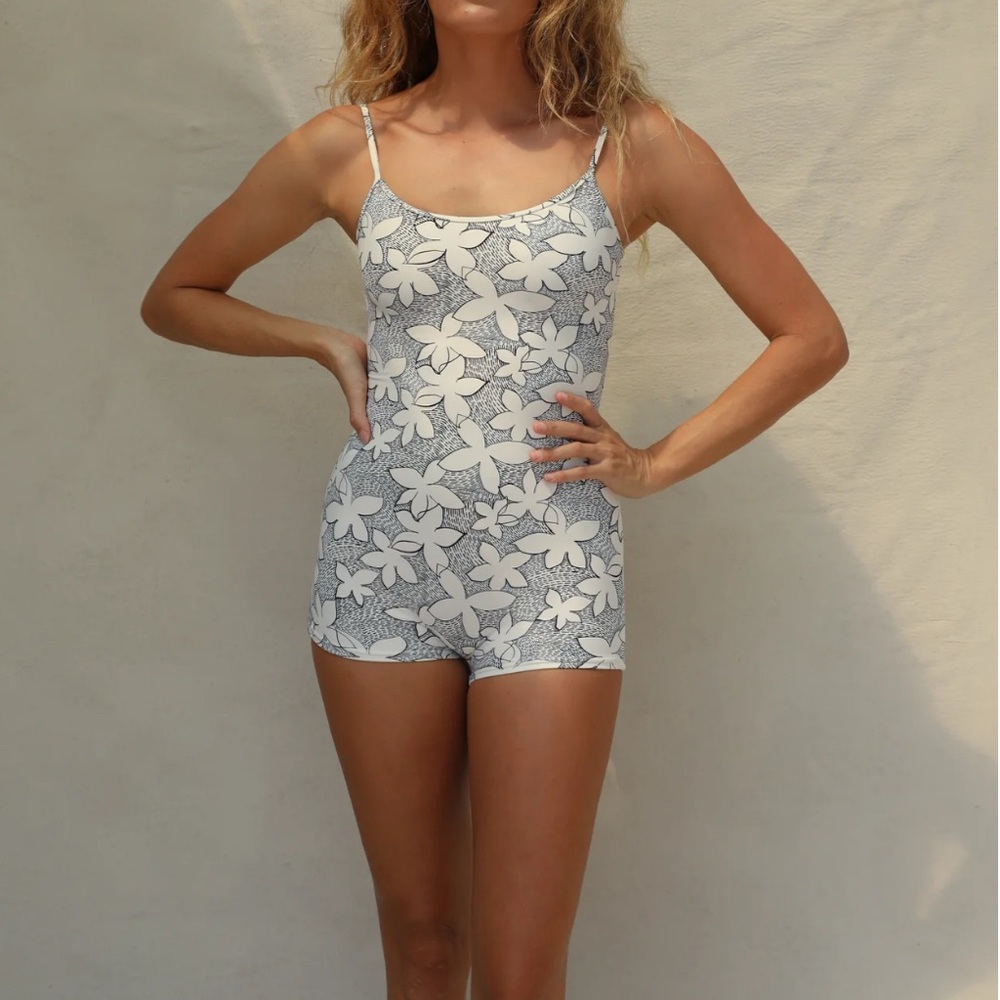 Stone Fox Swim Black and White One Piece